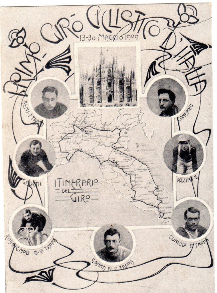 1909 cartolina primo giro